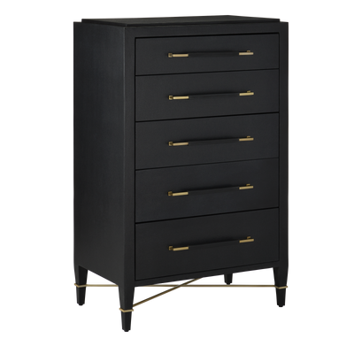 product image for Verona Black Five Drawer Chest By Currey Company Cc 3000 0248 1 64