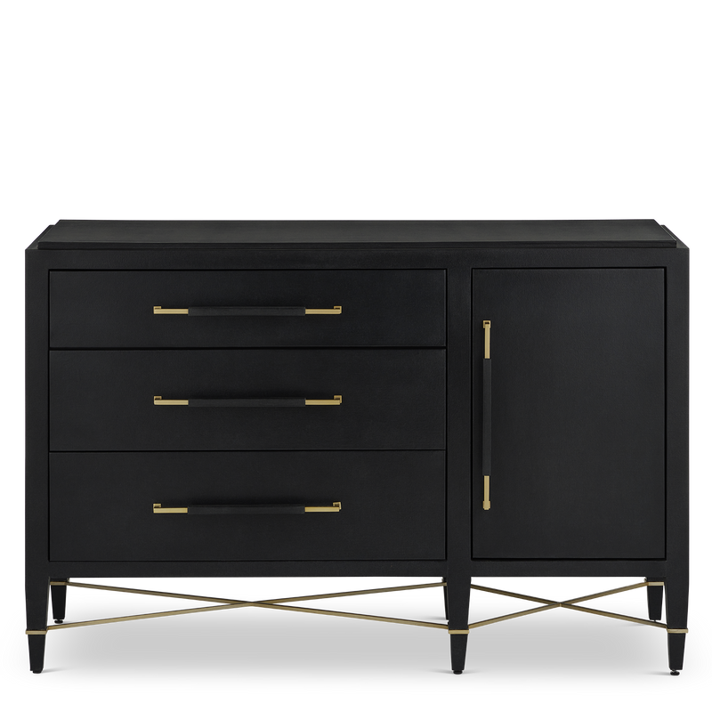 media image for Verona Black Three Drawer Chest By Currey Company Cc 3000 0250 3 240