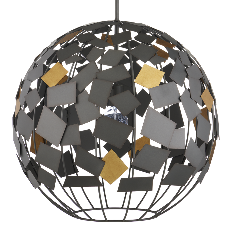 media image for Moon Night Gray Gold Orb Chandelier By Currey Company Cc 9000 1089 2 293