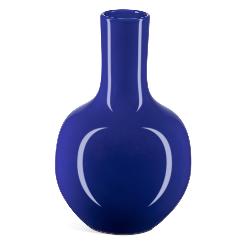 media image for Ocean Blue Long Neck Vase By Currey Company Cc 1200 0704 1 253