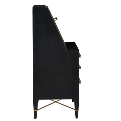 product image for Verona Black Secretary Desk By Currey Company Cc 3000 0268 3 75