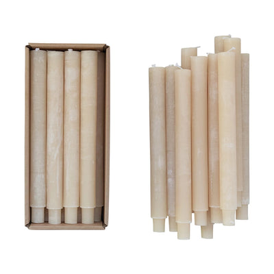 product image for Unscented Taper Candles in Powder Finish, Set of 12 69