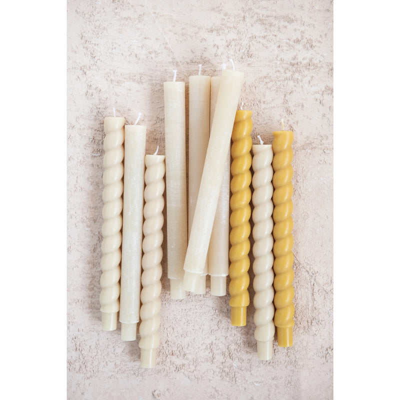 media image for Unscented Taper Candles in Powder Finish, Set of 12 266
