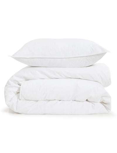 product image for Parker Cotton Percale Duvet Set in White 38