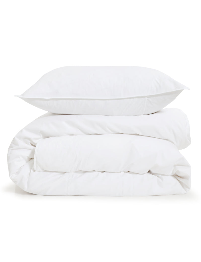 media image for Parker Cotton Percale Duvet Set in White 231