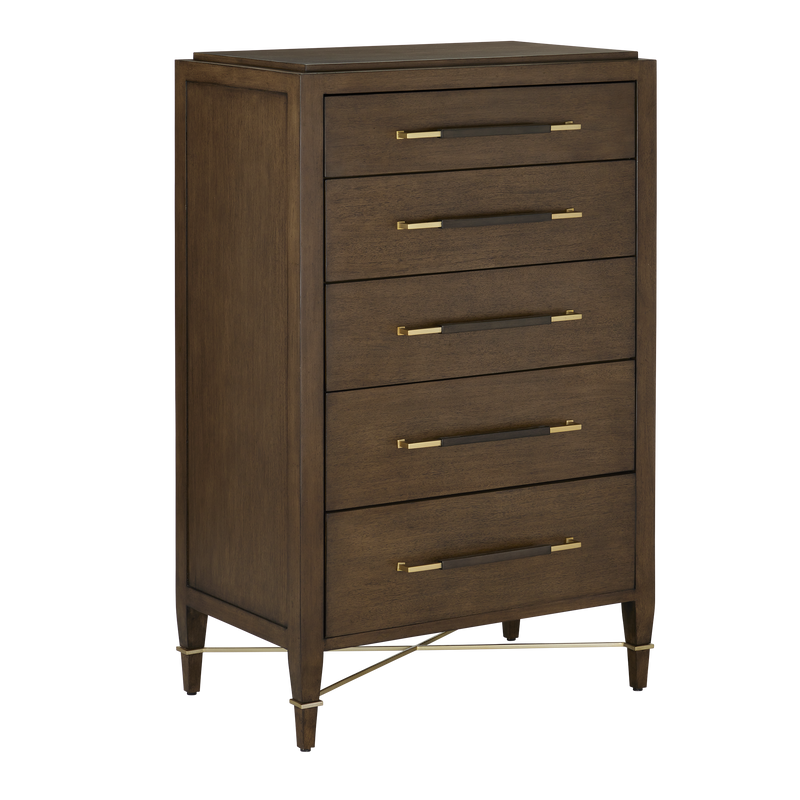 media image for Verona Black Five Drawer Chest By Currey Company Cc 3000 0248 2 269