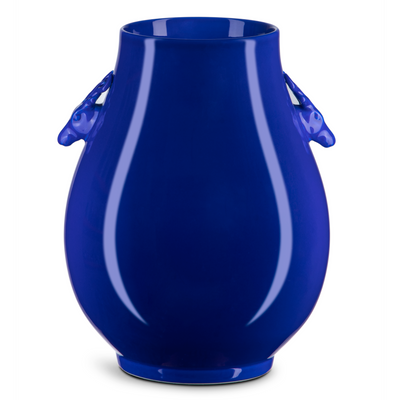 product image for Ocean Blue Deer Ears Vase By Currey Company Cc 1200 0701 1 3