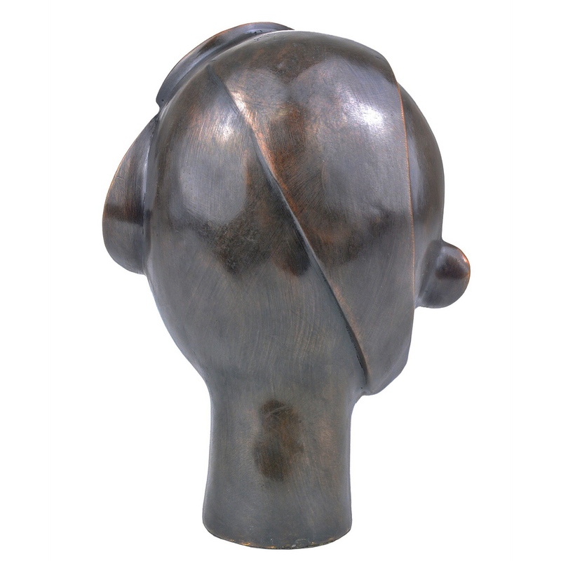media image for Cubist Head Bronze By Currey Company Cc 1200 0720 4 20