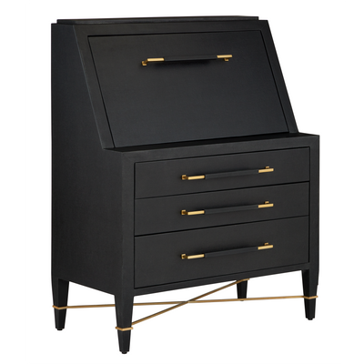 product image for Verona Black Secretary Desk By Currey Company Cc 3000 0268 1 92