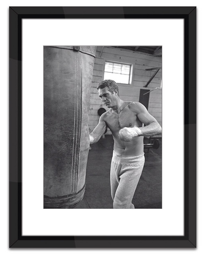 product image of Steve McQueen Boxing in Black and White Print 1 522