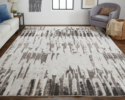 product image for Kayden Abstract Gray/Charcoal Gray Rug - Open Box 6 7