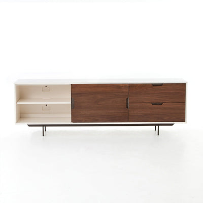 product image for Tucker Large Media Console in White Lacquer - Open Box 2 14