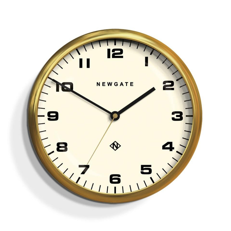 media image for Chrysler Wall Clock in Radial Brass 215