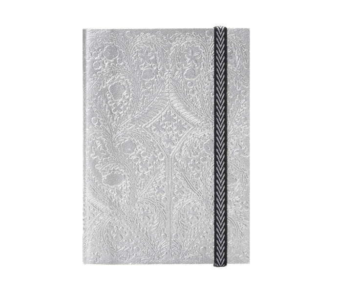 media image for paseo embossed silver notebook design by christian lacroix 2 278
