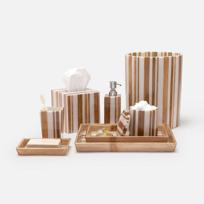 product image for ashford collection bath accessories bamboo and white resin 1 43