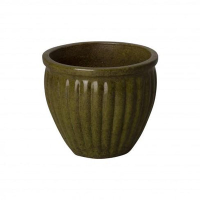 product image for Round Ridge Ceramic Planter in Various Colors & Sizes Flatshot Image 13
