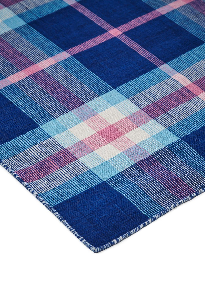 media image for Jens Hand Woven Bright Blue and Peony Pink Rug by BD Fine Corner Image 1 267