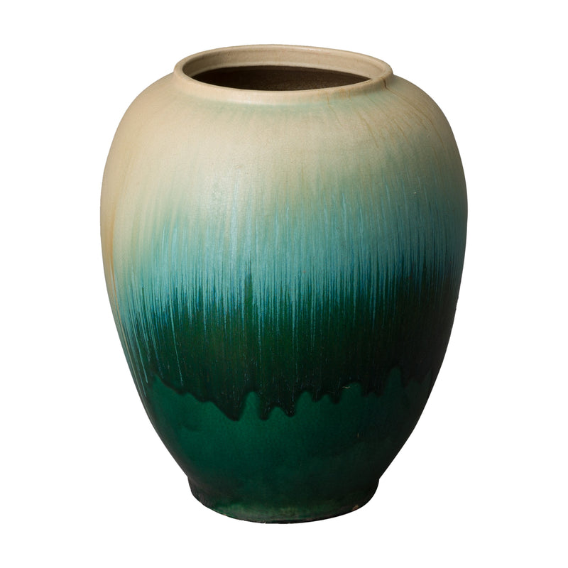 media image for green cascade glaze jar in various sizes 1 25