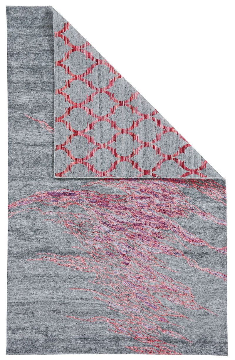 media image for Agadir Hand Tufted Red and Gray Rug by BD Fine Flatshot Image 1 215