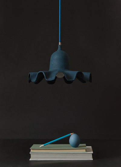 product image of egg of columbus suspended carton lamp in dark grey design by seletti 1 589