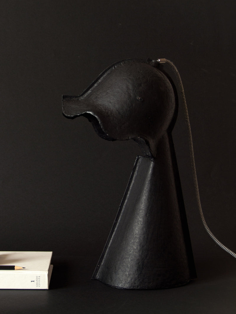 media image for egg of columbus table carton lamp in dark grey design by seletti 1 274