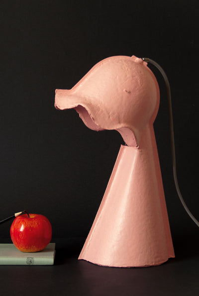 product image of egg of columbus table carton lamp in pink design by seletti 1 566