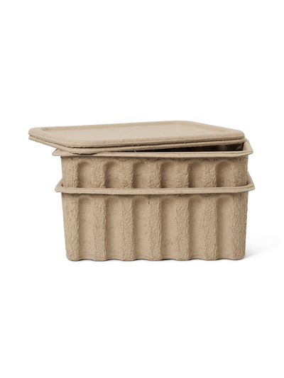 product image of Paper Pulp Box (set of 2) Brown in Various Sizes  by Ferm Living 535