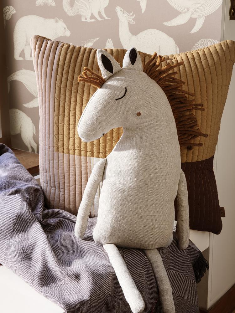 media image for Safari Cushion Horse in Natural by Ferm Living 257
