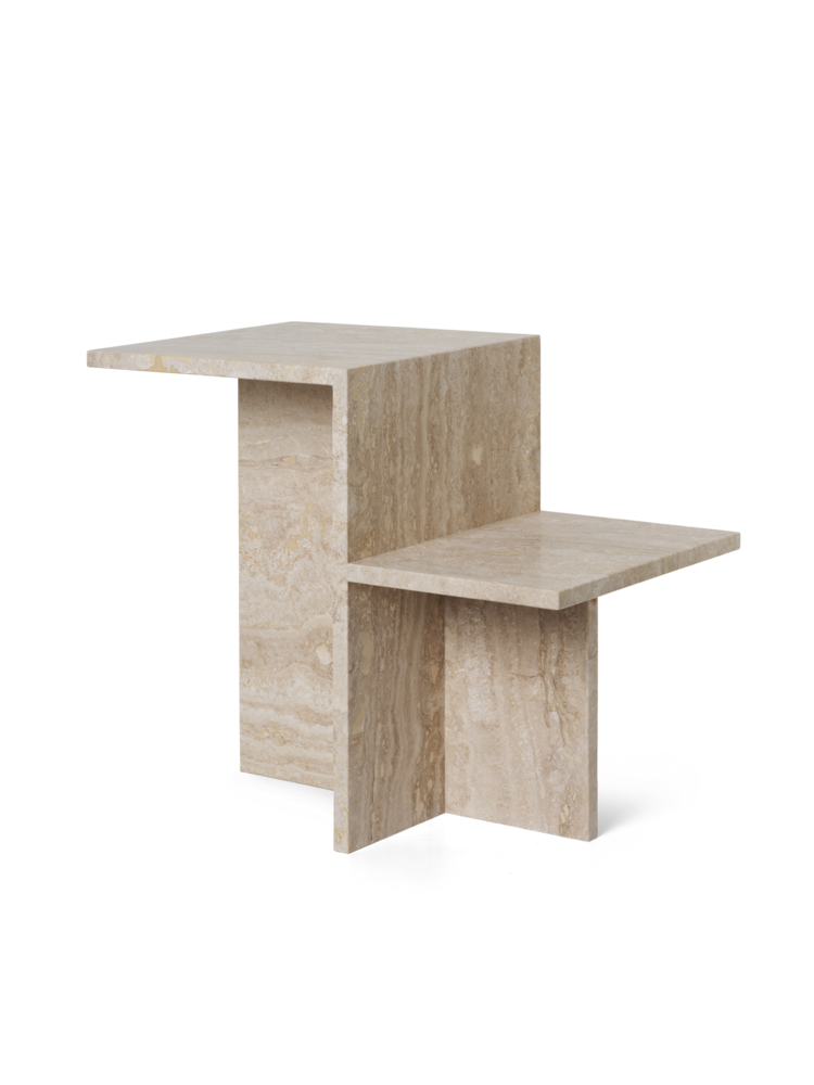 media image for Distinct Side Table in Travertine by Ferm Living 293