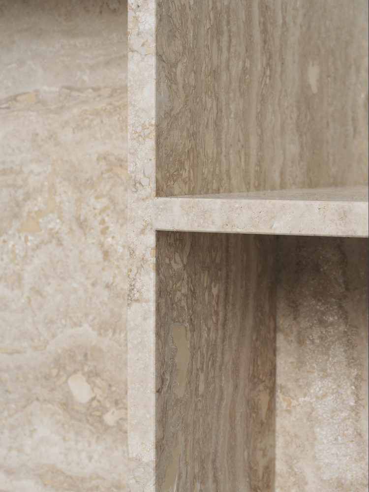 media image for Distinct Side Table in Travertine by Ferm Living 273