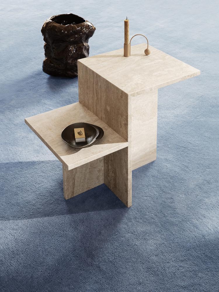 media image for Distinct Side Table in Travertine by Ferm Living 260