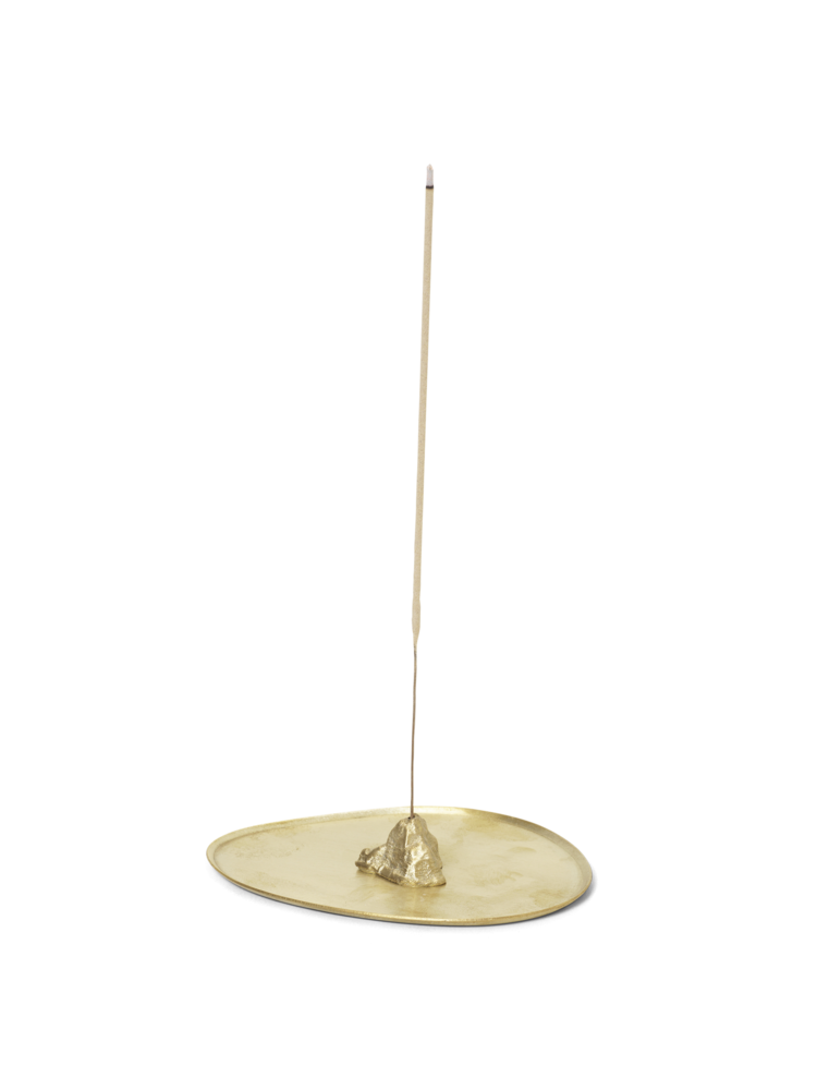media image for Stone Incense Burner in Brass by Ferm Living 250