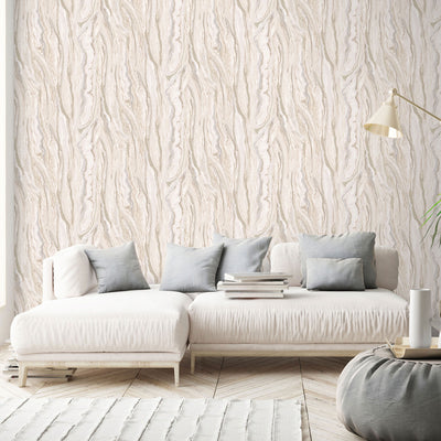 product image for Marble Wallpaper in Blush/Gold from the ELLE Decoration Collection by Galerie Wallcoverings 83