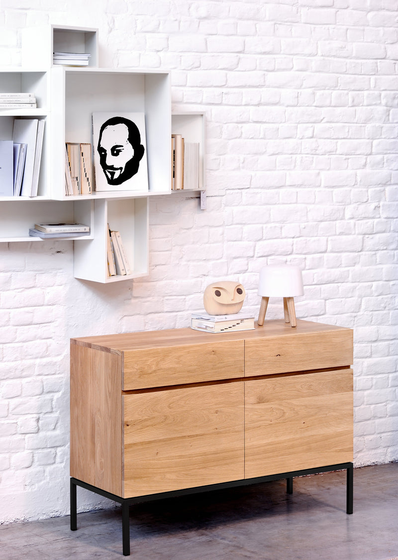 media image for Oak Ligna Sideboard With Black Metal Legs In Various Sizes 22 213