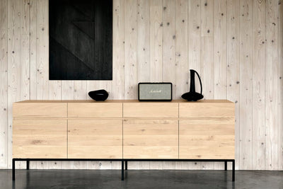 product image for Oak Ligna Sideboard With Black Metal Legs In Various Sizes 25 84