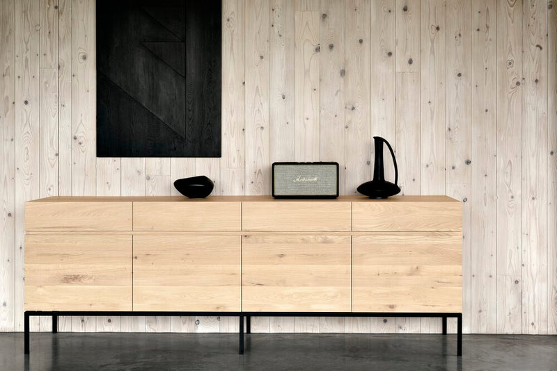 media image for Oak Ligna Sideboard With Black Metal Legs In Various Sizes 25 281