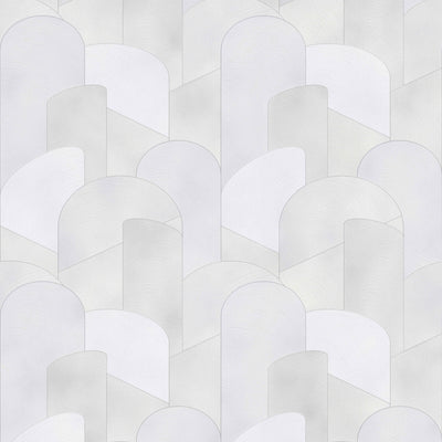 product image of 3D Geometric Graphic Wallpaper in Light Grey/Silver from the ELLE Decoration Collection by Galerie Wallcoverings 513