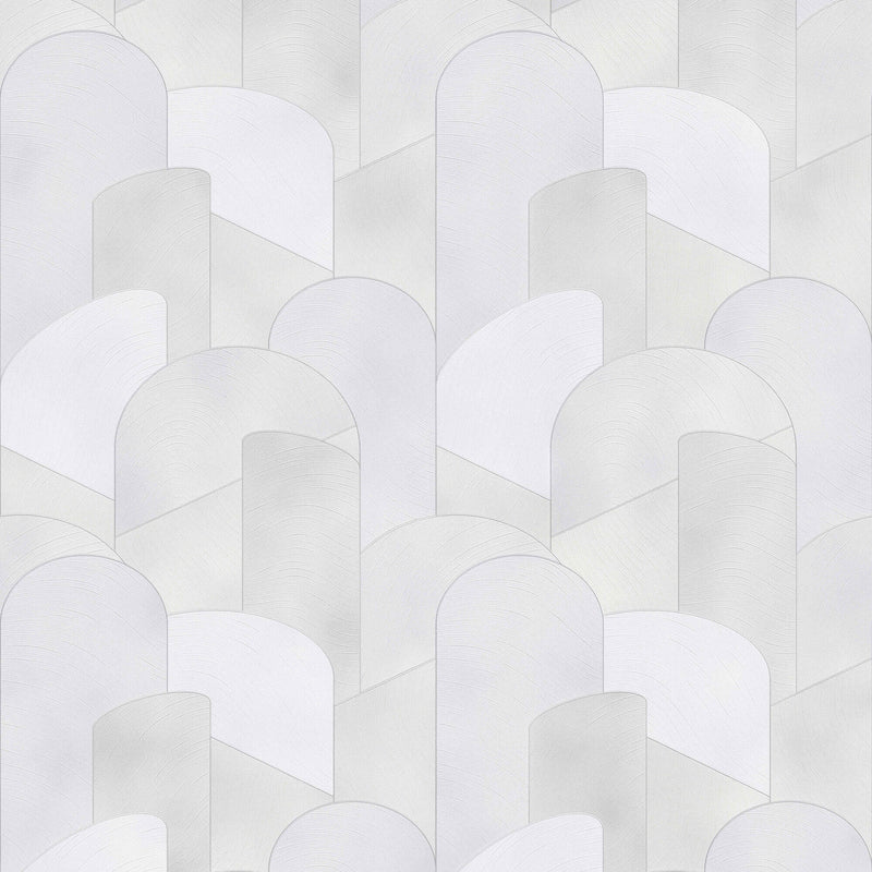 media image for 3D Geometric Graphic Wallpaper in Light Grey/Silver from the ELLE Decoration Collection by Galerie Wallcoverings 285
