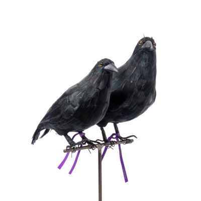 product image of artificial birds small crow design by puebco 1 586