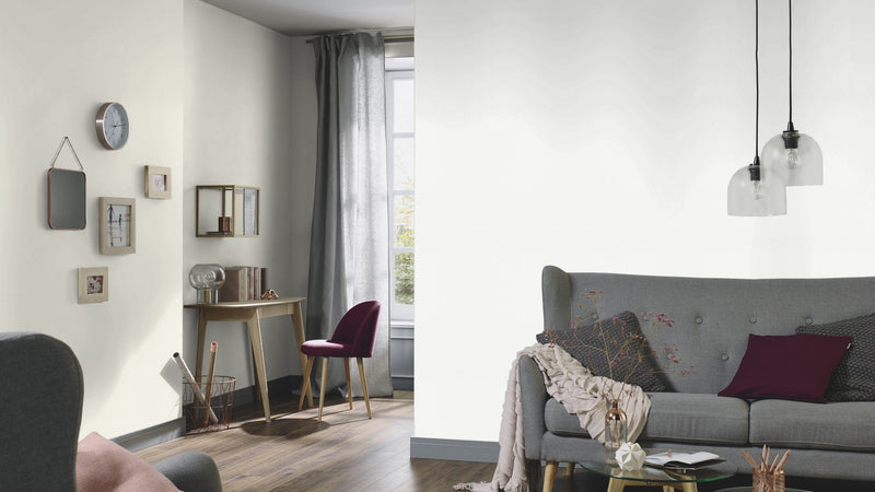 media image for Elle Decoration Solid Wallpaper in White 238