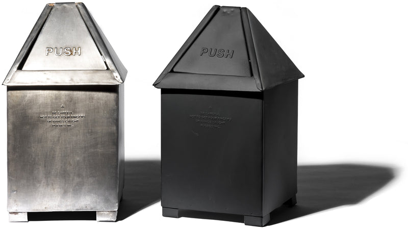 media image for table top dust bin black design by puebco 6 250