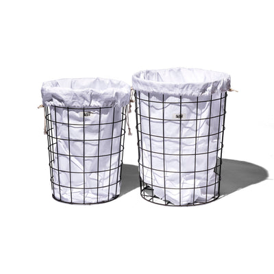 product image for wire basket with plain laundry bag medium design by puebco 3 14