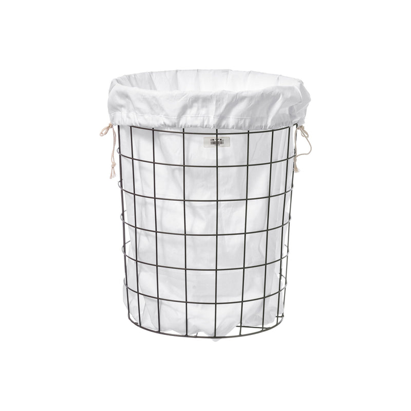 media image for wire basket with plain laundry bag large design by puebco 1 274