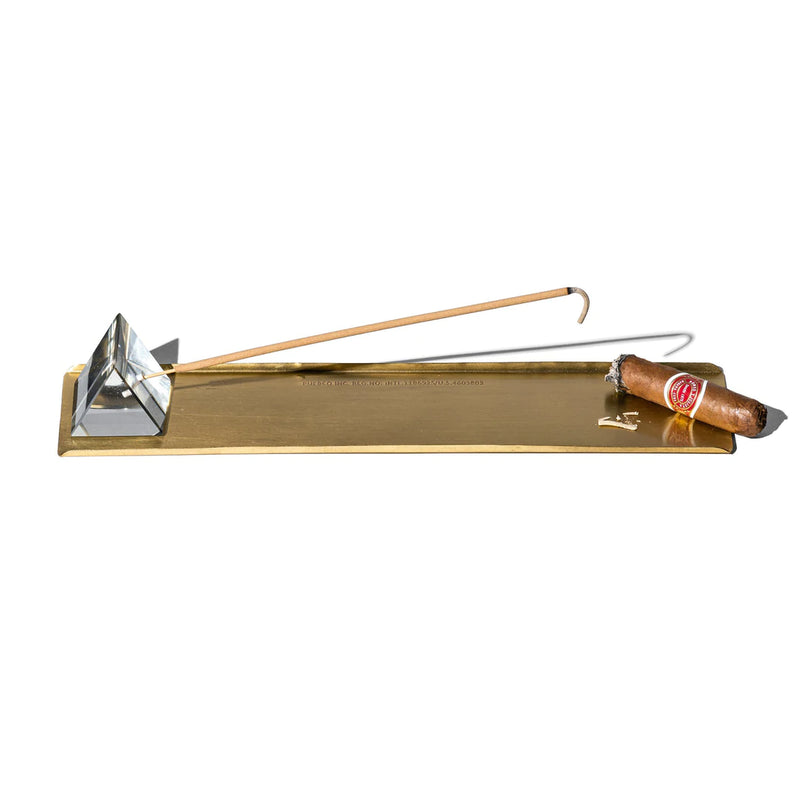 media image for prism incense holder w brass tray 1 235