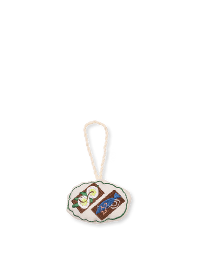product image for copenhagen embroidered ornament open sandwich 1 5