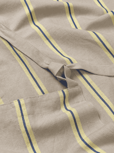 product image for Hale Yarn-Dyed Apron -Oyster/Lemon/Bright Blue 1 48