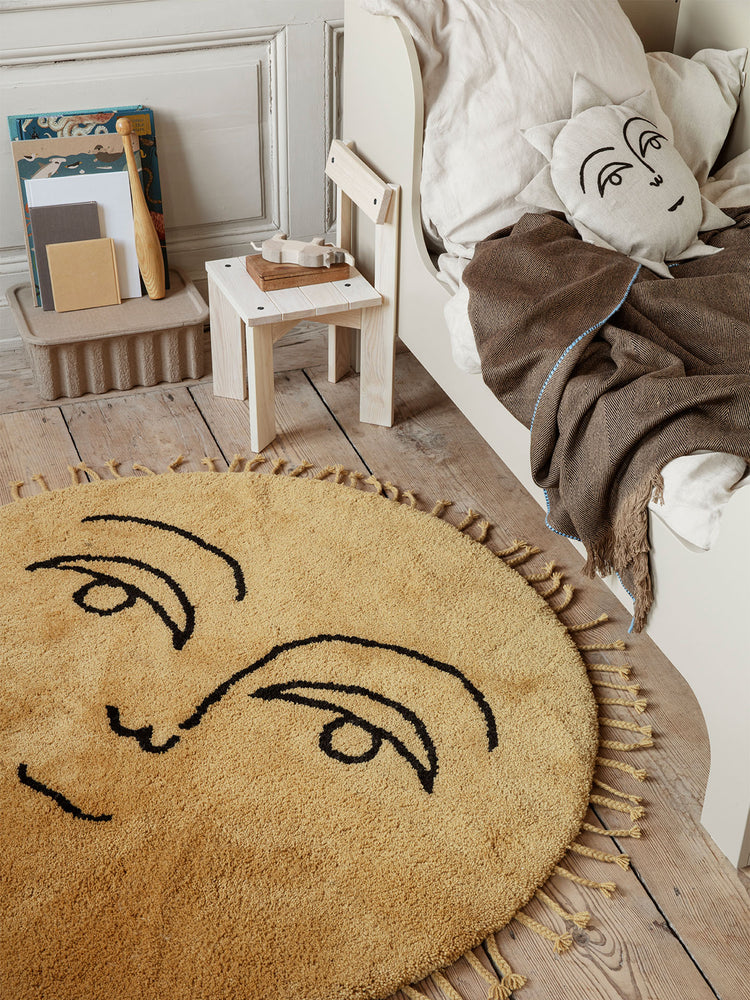 media image for Sun Tufted Rug By Ferm Living - Small - Yellow Room1 215