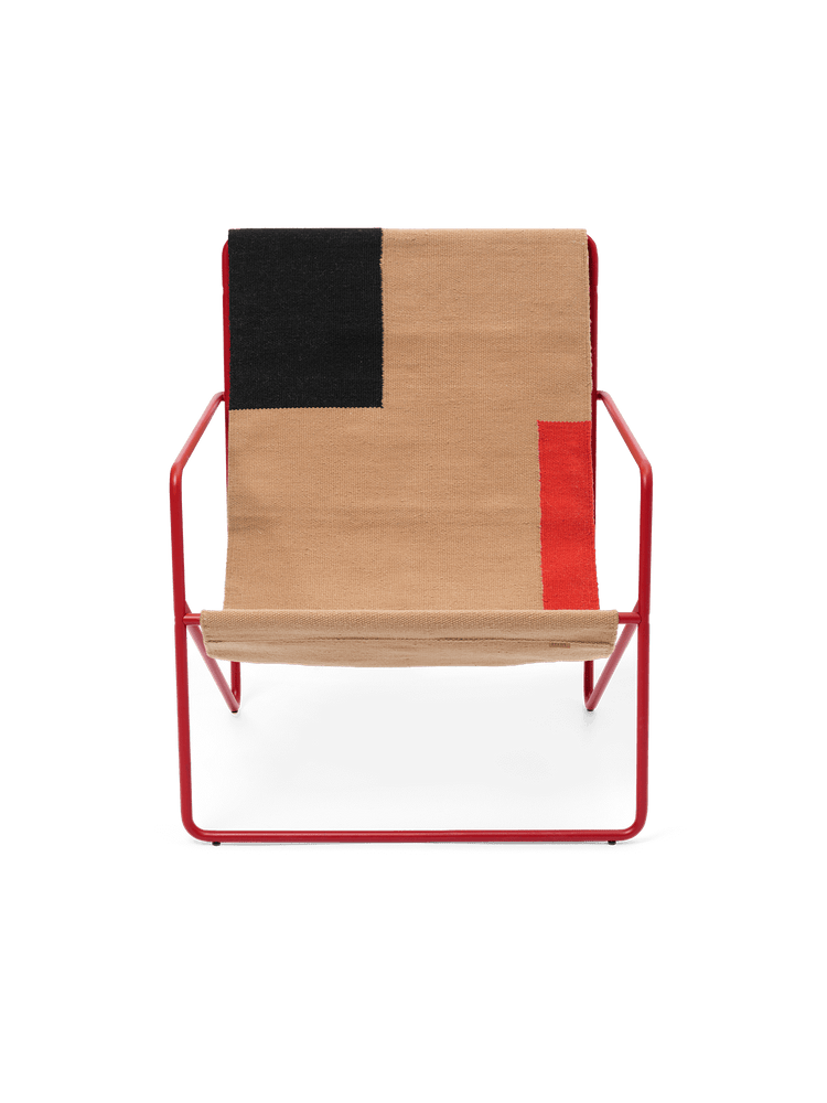 media image for Desert Lounge Chair - Poppy Red/Block2 28