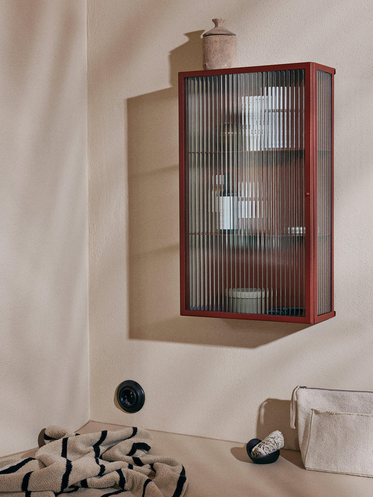 media image for Haze Wall Cabinet in Oxide Red by Ferm Living Room1 220