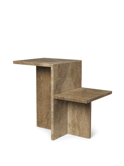 product image for Distinct Side Table in Dark Brown Travertine by Ferm Living 48